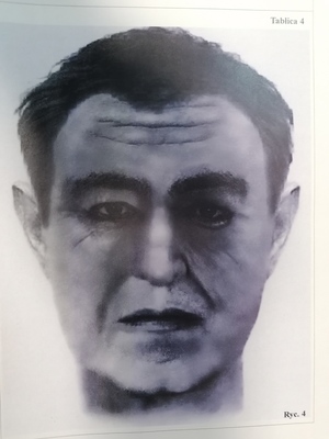 wizerunek nn. mężczyzny odtworzony metodą rekonstrukcji twarzy