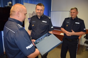 Pożegnanie z mundurem Zastępcy Komendanta Powiatowego Policji w Legionowie podinsp. Pawła Strzeleckiego