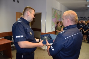 Pożegnanie z mundurem Zastępcy Komendanta Powiatowego Policji w Legionowie podinsp. Pawła Strzeleckiego