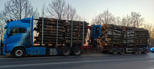 Kontrola drogowa zestawu pojazdów